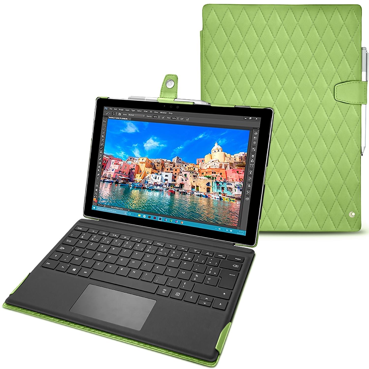Noreve Lederschutzhülle (Surface Pro 4), Tablet Tastatur, Grün