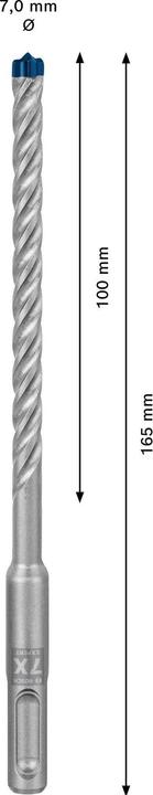 Image du produit Bosch Professional Zubehör Forets marteau Expert SDS plus-7X, 7 x 100 x 165 mm,10 pcs. (7 mm)