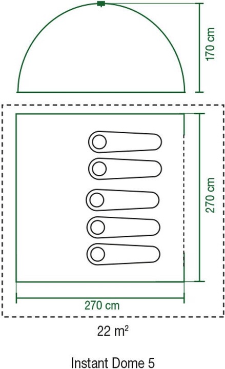 Produktbild Coleman Instant Dome 5 (Kuppelzelt, 0.01 kg, 5 Personen)