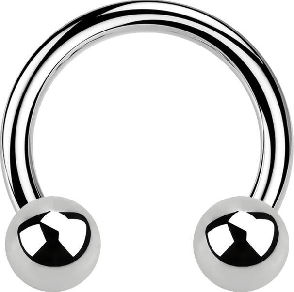 Immagine prodotto Star Piercing Micro Circular Barbell argento con due palline (Acciaio chirurgico 316L, senza ottone)