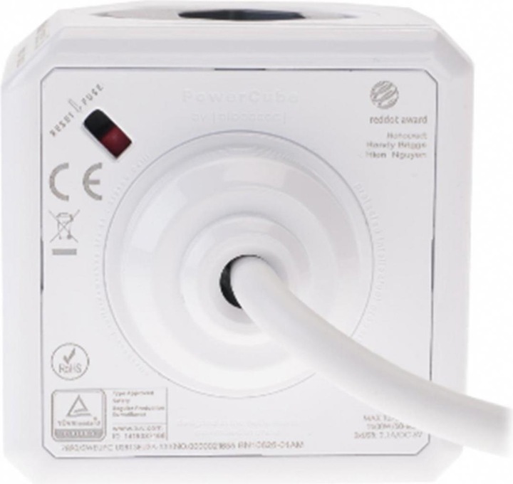 Produktbild Allocacoc PowerCube Extended S+ (4 x, Typ 13, USB-A, 1.50 m)