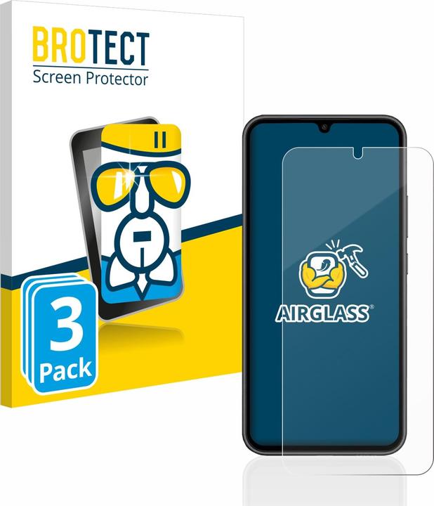 Produktbild BROTECT AirGlass Panzerglasfolie (3 Stk., Samsung Galaxy A34 5G)