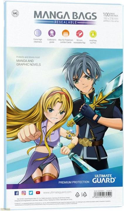 Produktbild Ultimate Guard Manga Bags Resealable (100 x)