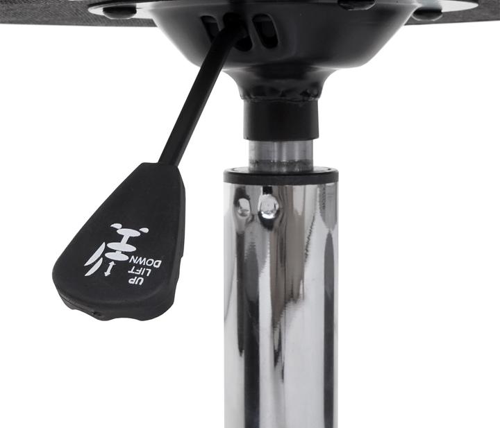 Produktbild Swisshandel24 Hocker, Sitzhocker Schminkhocker, höhenverstellbar Ø 35cm Kunstleder, schwarz