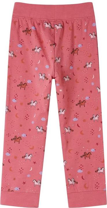 Actual product image vidaXL Children's pyjamas with long sleeves dusky pink 116,Material: 95 (116)