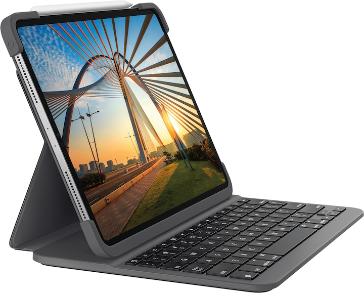 Immagine prodotto Logitech Slim Folio Pro (CH, iPad Pro 11 2022 (quarta generazione), iPad Pro 11 2021 (3a generazione), iPad Pro 11 2018 (1. Gen), iPad Pro 11 2020 (2. Gen))