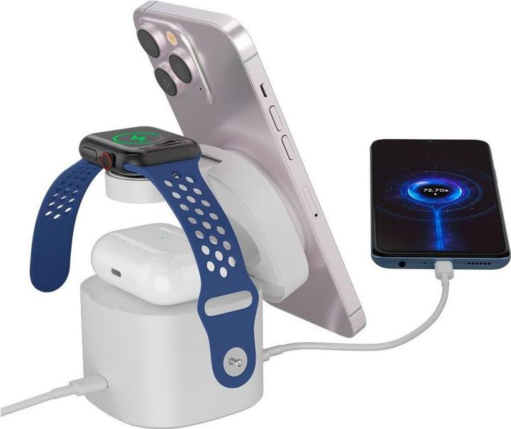 Actual product image Canyon Stacja ładująca 4w1 bezprzew. 30W z ładowarką 65W biała (30 W)