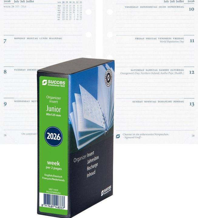 Image du produit Succes Junior recharge 1 semaine sur 2 pages - Blanc