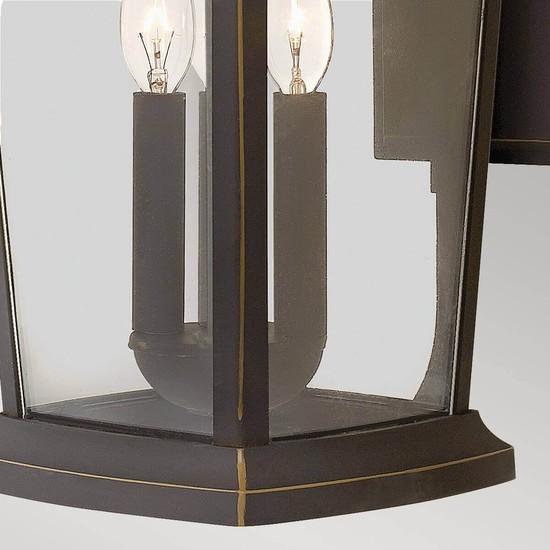 Actual product image Elstead Lighting Bromley outdoor wall light E14 triple oil-rubbed bronze IP44 (E14, IP44)