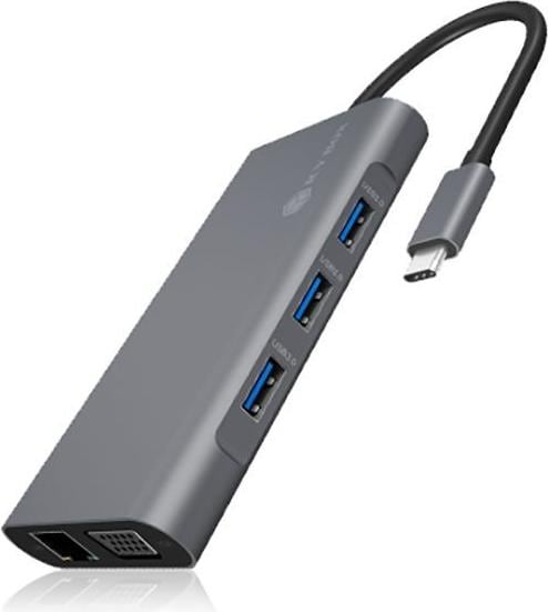 Produktbild Icy Box IB-DK4040-CPD - USB Type-C mini Dock PD (USB-C, 10 Ports)