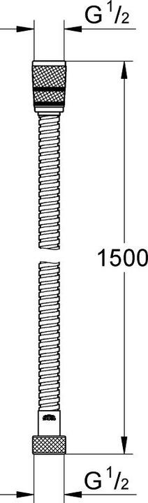 Image du produit Grohe Brauseschlauch Rotaflex Long-Life 28417 1 Metall 1500mm TwistStop chrom (150 cm)
