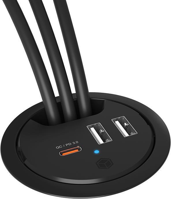 Actual product image Icy Box IB-HUB1407 (30 W, 3 ports)