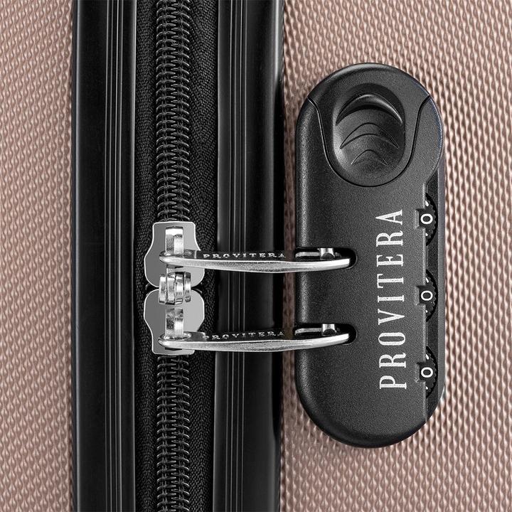 Actual product image Provitera Hard Suitcase Set with Telescopic Handle and Wheels