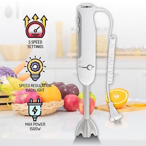 Produktbild Adler AD 4625w Hand Blender, 5 speed settings, 1500W, White