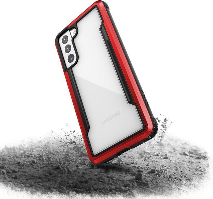 Actual product image Puro DĖKLAS X-Doria Raptic Shield aluminiowe Samsung Galaxy S21 (Antimicrobial protection) (Raudona) (Samsung Galaxy S21+)