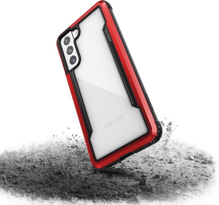 Produktbild Puro DĖKLAS X-Doria Raptic Shield aluminiowe Samsung Galaxy S21 (Antimicrobial protection) (Raudona) (Samsung Galaxy S21+)