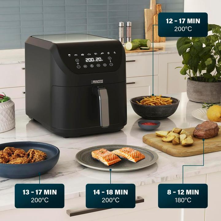 Actual product image Princess SlimFry Oil-Free Air Fryer with 8 Programs, Adjustable Temperature & Timer