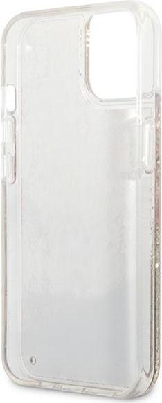 Produktbild Guess GUHCP13SLFLSD iPhone 13 Mini 5.4 "Zloty / Gold Hard Paisley Liquid Glitter Case (Apple iPhone 13 mini)
