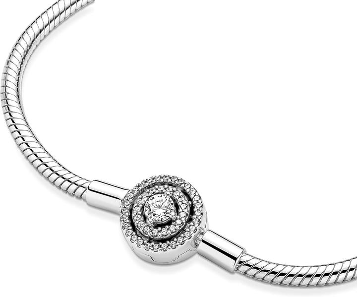 Produktbild Pandora Moments Halo Snake Chain Armband (Sterling-Silber)