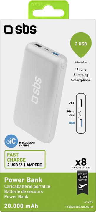 Actual product image SBS Power Bank (20000 mAh, 74 Wh)