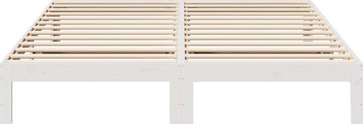 Produktbild vidaXL Massivholzbett ohne Matratze Weiss 180x200 cm Kiefernholz Bettrahmen (180 x 200 cm)