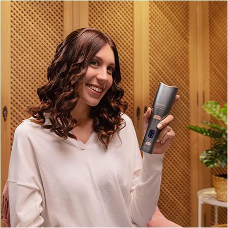 Actual product image Cecotec Bamba SurfCare 850 Magic Waves Vision Curling Iron with Digital Motor, Ceramic Coating, Adjustable T
