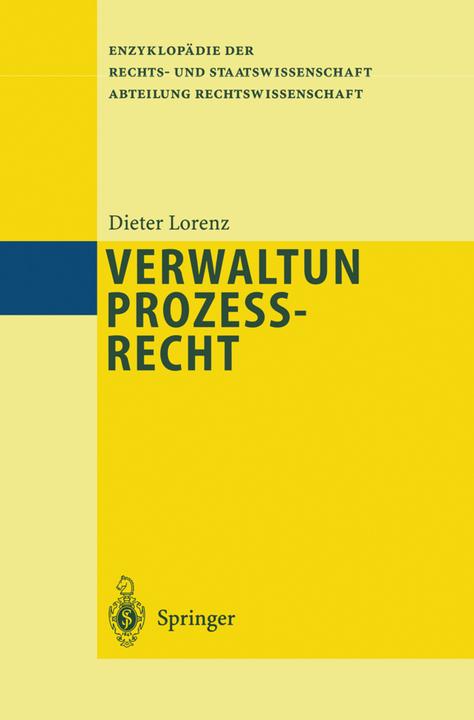 Produktbild Verwaltungsprozessrecht (Deutsch, Dieter Lorenz, 2012)