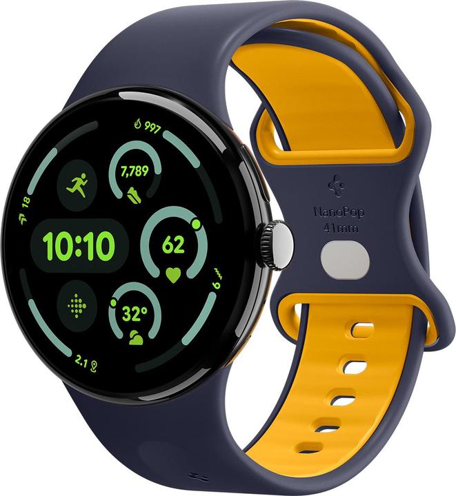 Spigen Nano Pop Band Granatowy (marynarski), Żółty Silikon (Silikon)
