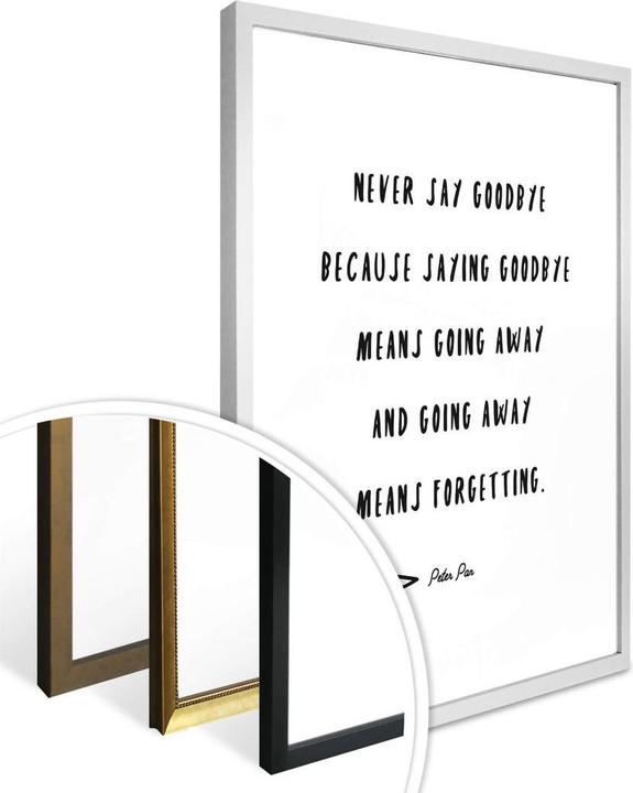 Image du produit Trenddeko Never say Goodbye (24 x 30 cm)