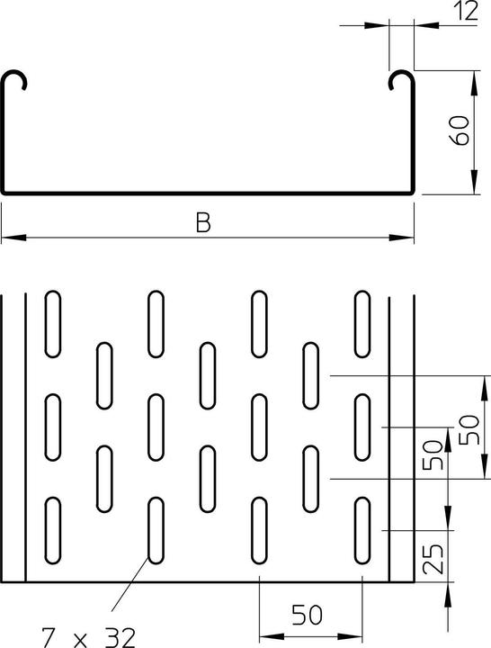 Immagine prodotto OBO Bettermann OBO MKS 620 FS 60x200mm vaschetta portacavi con set di connettori RV (Cavi)