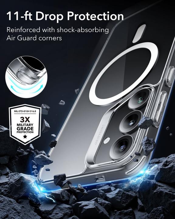 Actual product image ESR - Classic Hybrid HaloLock - Samsung Galaxy S25 Plus - Clear (Samsung Galaxy S25)