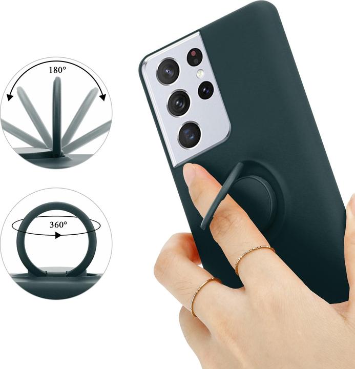 Actual product image Cadorabo TPU Liquid Ring Silicone Case Cover (Samsung Galaxy S22 Ultra)