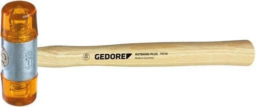 Actual product image Gedore Plastic mallet, Ø 50 mm, Interchangeable heads made of cellulose acetate, Robust ash handle (913 g)