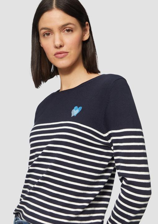 Produktbild s.Oliver Strickpullover Strickpullover mit Herz-Stickerei (40)
