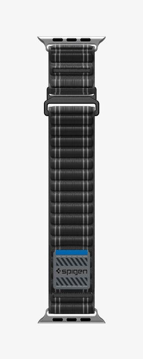 Actual product image Spigen WBF0 Apple Watch (44/45mm) / Watch 10/11 (46mm) / Ultra (49mm) Band Black (Fabric, Nylon, Plastic, Stainless steel)