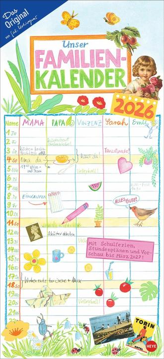 Gabi Kohwagner Unser Familienkalender 2026 (22 x 48 cm, Harter Einband, Deutsch)