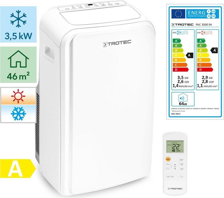 Actual product image Trotec PAC 3500 SH (46 m², 12000 BTU/h)