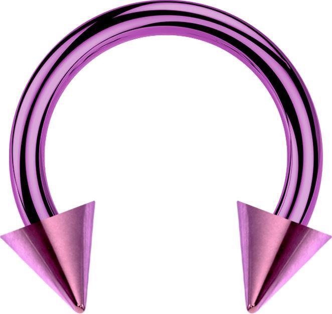 Immagine prodotto Star Piercing Campanile circolare viola con due coni (Titanio, senza ottone)