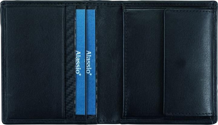 Actual product image Alassio Mini wallet, leather, portrait format, black