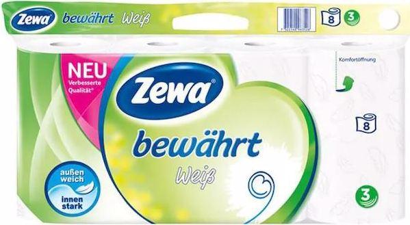 Zewa 1 pallet of toilet paper single packs of 8 rolls