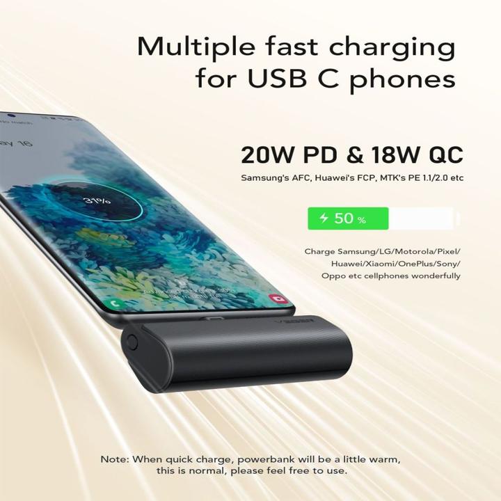 Image du produit Veger PlugOn Powerbank type-C - 5000mAh (5000 mAh, 20 W, 18.50 Wh)
