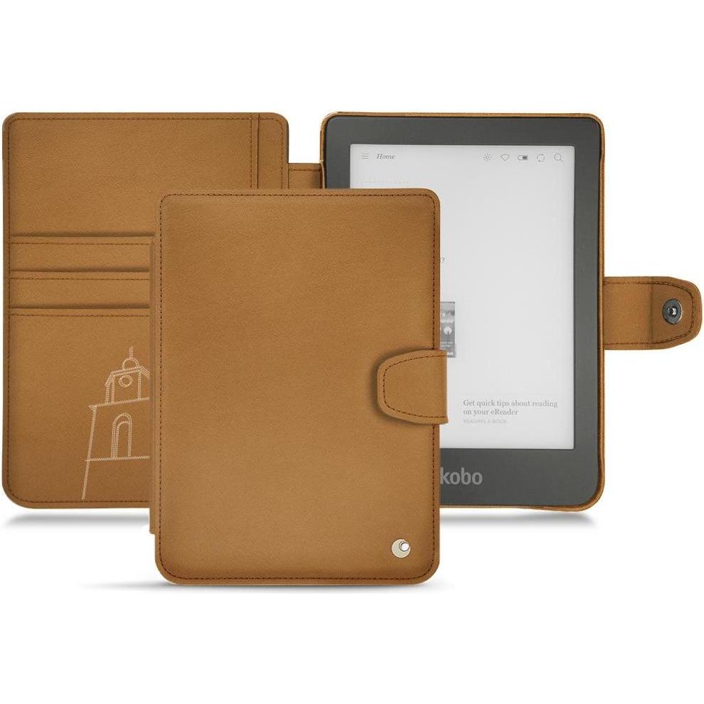 Noreve Lederschutzhülle Wallet (Clara HD), eReader Zubehör, Braun