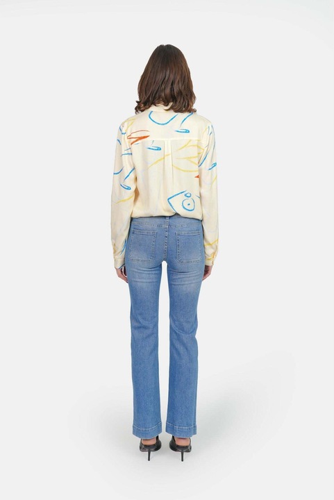Actual product image F.A.M. Paris 's stretch cotton bootcut jeans bella (32)