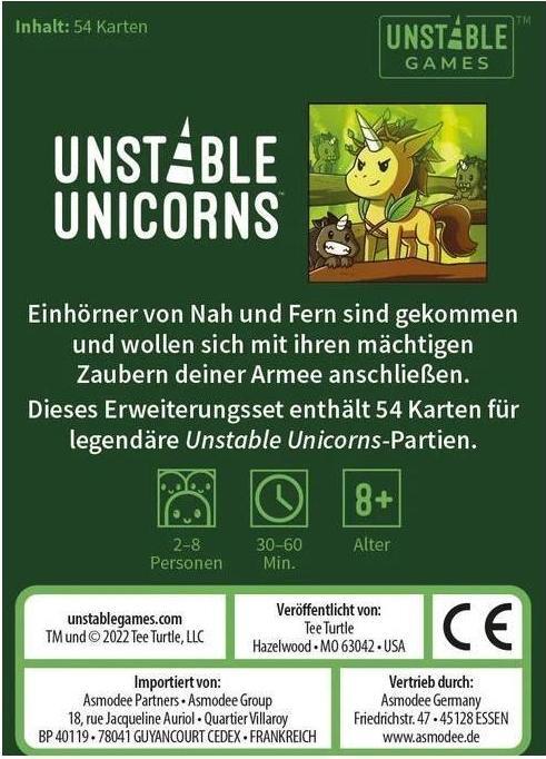 Produktbild Unstable Games Unstable Unicorns - Legendäre Einhörner, für 2-8 Spieler, ab 8 Jahren, DE-Erweiterung (Deutsch)