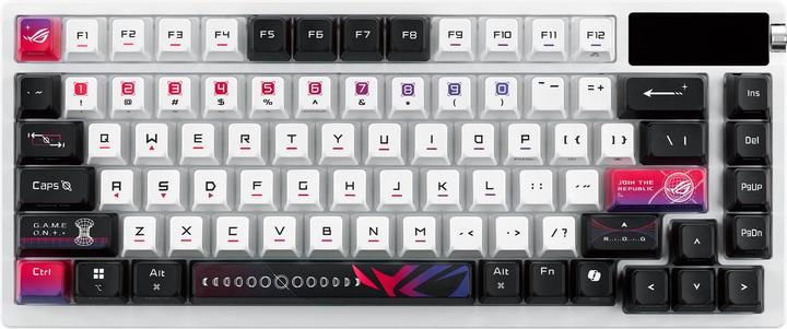 Actual product image ASUS Teclado ROG Azoth X 75% RGB White (US, Cable, Wireless)