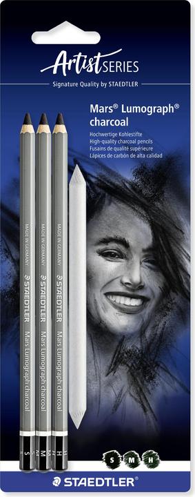 Actual product image Staedtler Charcoal pencils 'Mars Lumograph charcoal Design Journey (4.50 mm, 4x)