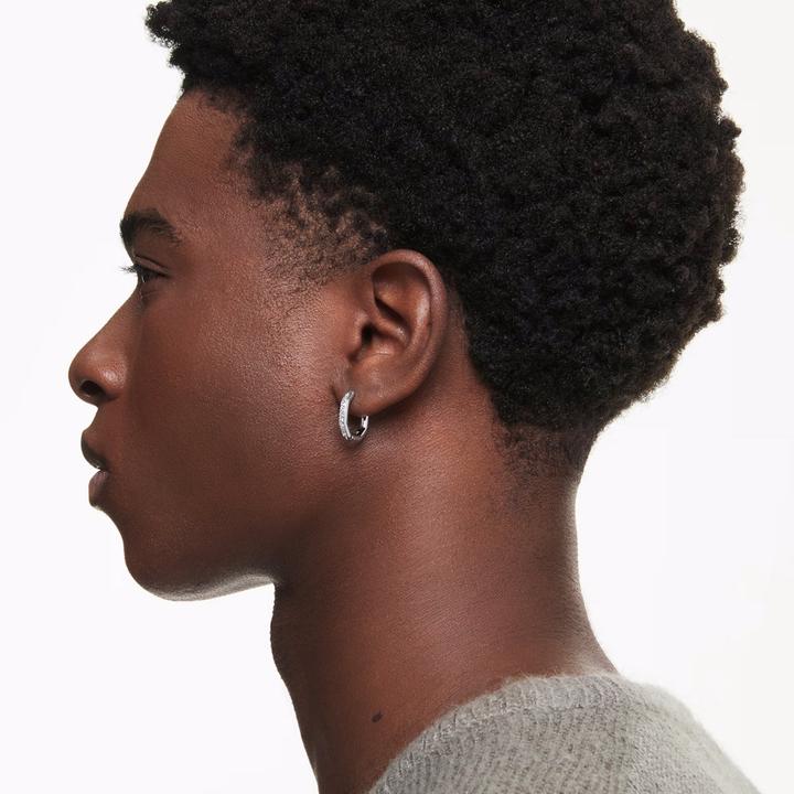 Actual product image Swarovski Dextera Kreolen Achteckform Rundschliff Weiss Rhodiniert (Swarovski Metal)