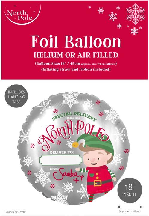 Actual product image Eurowrap Personalisierbarer Nordpol Post Folienballon 45cm
