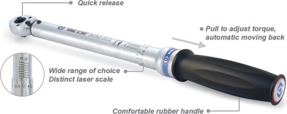 Produktbild King TONY KLUCZ DYNAMOMETRYCZNY 3/4" 200-1000 Nm UCHWYT GUMOWY (3/4", 200 Nm, 1000 Nm)