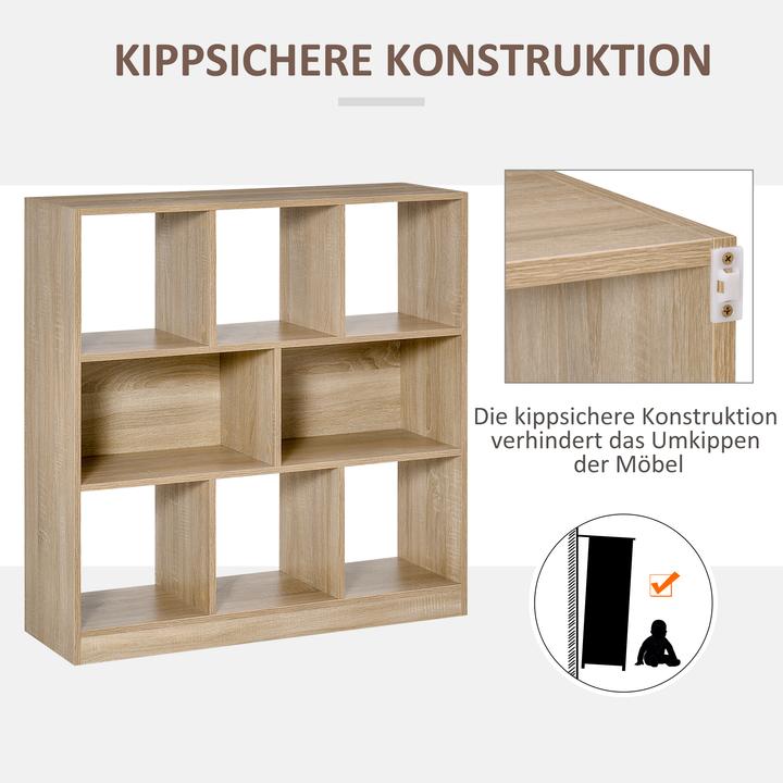 Immagine prodotto Homcom Standregal Spanplatte, MDF Eiche (97.50 x 30 x 100 cm)